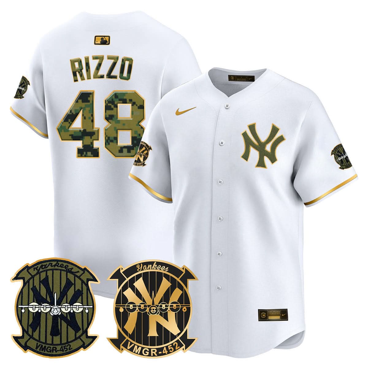 Men's New York Yankees Woodland USMC Alternate Vapor Premier Limited Jersey - All Stitched