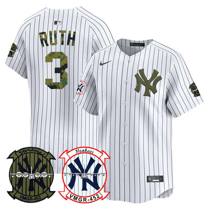 Men's New York Yankees Woodland USMC Alternate Vapor Premier Limited Jersey - All Stitched