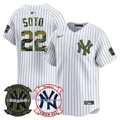 Men's New York Yankees Woodland USMC Alternate Vapor Premier Limited Jersey - All Stitched