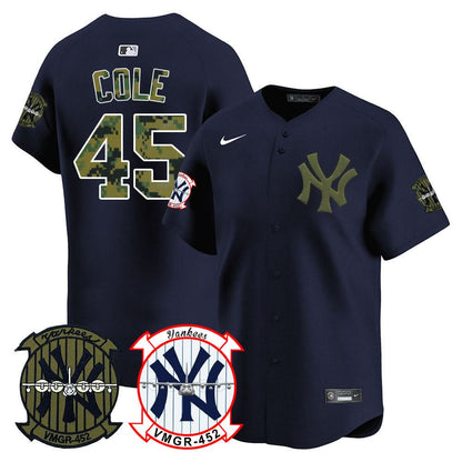 Men's New York Yankees Woodland USMC Alternate Vapor Premier Limited Jersey - All Stitched