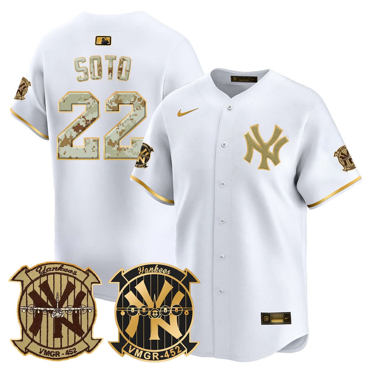 Men's New York Yankees Desert USMC Alternate Vapor Premier Limited Jersey - All Stitched