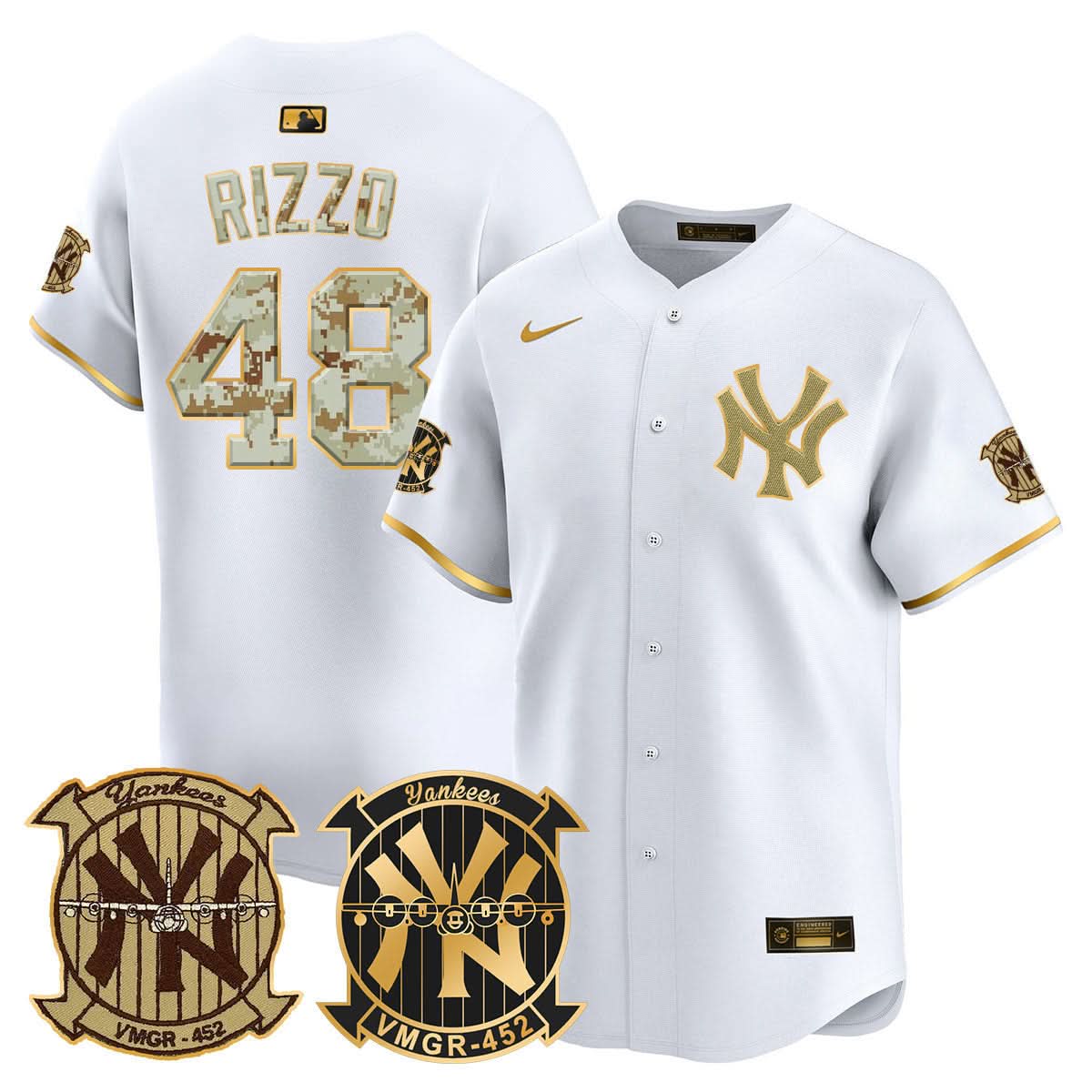 Men's New York Yankees Desert USMC Alternate Vapor Premier Limited Jersey - All Stitched