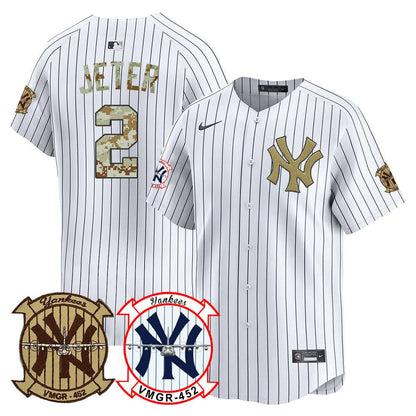 Men's New York Yankees Desert USMC Alternate Vapor Premier Limited Jersey - All Stitched
