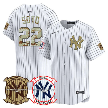 Men's New York Yankees Desert USMC Alternate Vapor Premier Limited Jersey - All Stitched
