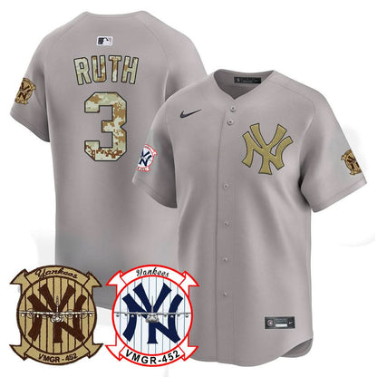 Men's New York Yankees Desert USMC Alternate Vapor Premier Limited Jersey - All Stitched