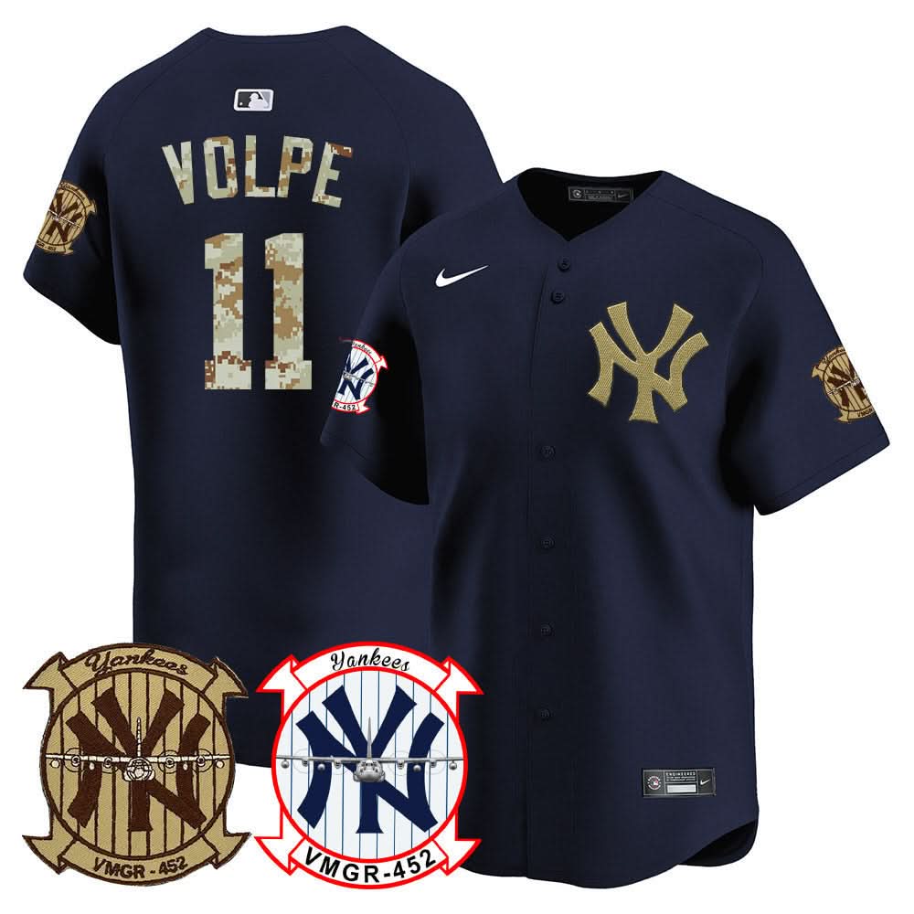 Men's New York Yankees Desert USMC Alternate Vapor Premier Limited Jersey - All Stitched