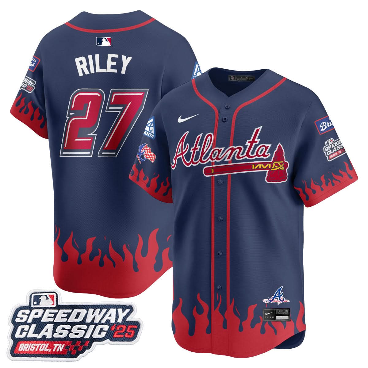 Men's Atlanta Braves 2025 Speedway Classic Limited Jersey V2 - All Stitched