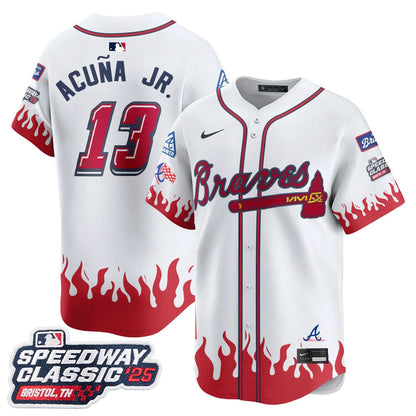 Men's Atlanta Braves 2025 Speedway Classic Limited Jersey V2 - All Stitched