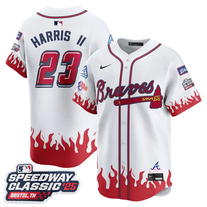 Men's Atlanta Braves 2025 Speedway Classic Limited Jersey V2 - All Stitched