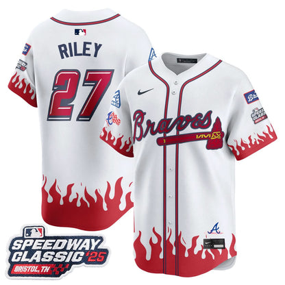 Men's Atlanta Braves 2025 Speedway Classic Limited Jersey V2 - All Stitched