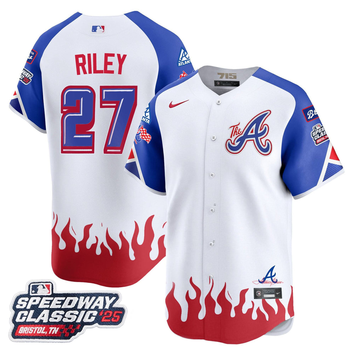 Men's Atlanta Braves 2025 Speedway Classic Limited Jersey V2 - All Stitched
