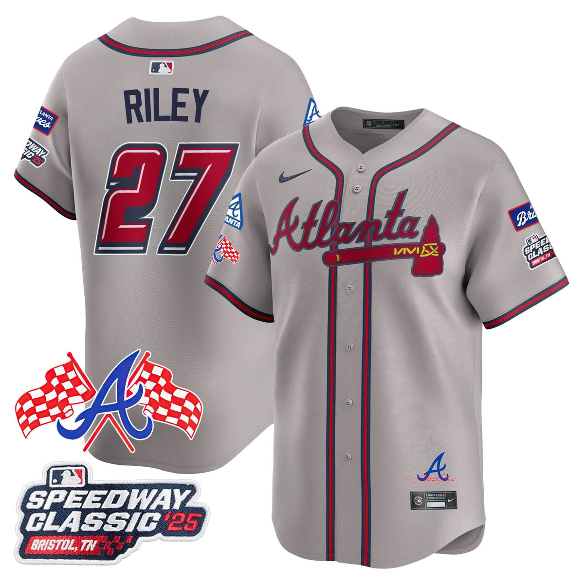 Men's Atlanta Braves 2025 Speedway Classic Limited Jersey V1 - All Stitched
