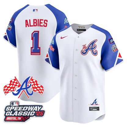 Men's Atlanta Braves 2025 Speedway Classic Limited Jersey V1 - All Stitched