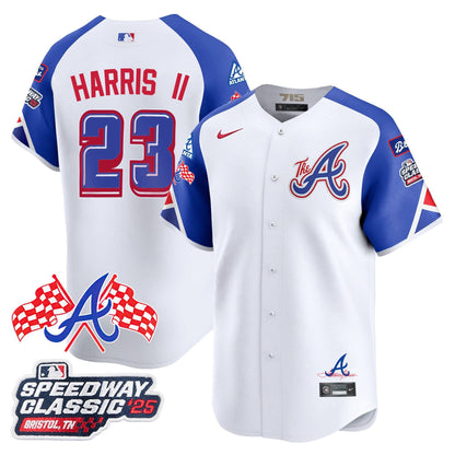 Men's Atlanta Braves 2025 Speedway Classic Limited Jersey V1 - All Stitched