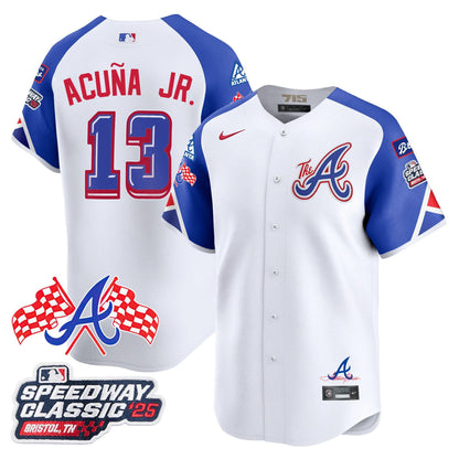Men's Atlanta Braves 2025 Speedway Classic Limited Jersey V1 - All Stitched