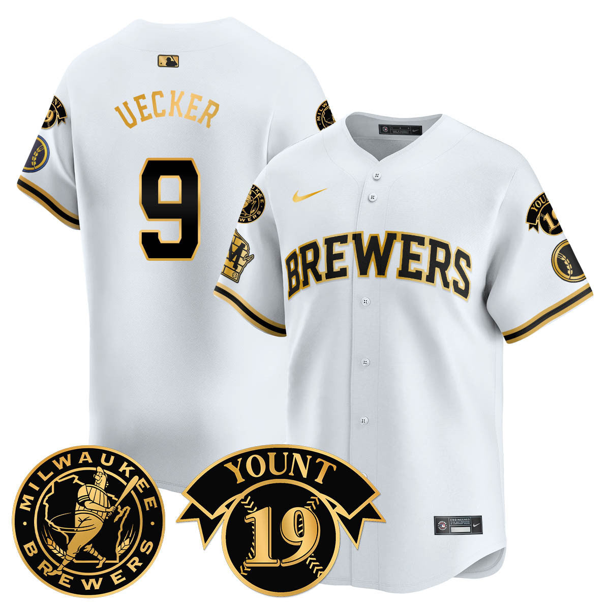 Men's Milwaukee Brewers 2025 Limited Jersey - Robin Yount Patch - All Stitched