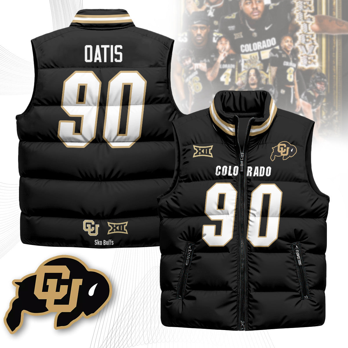 Colorado Buffaloes Unisex Puffer Vest