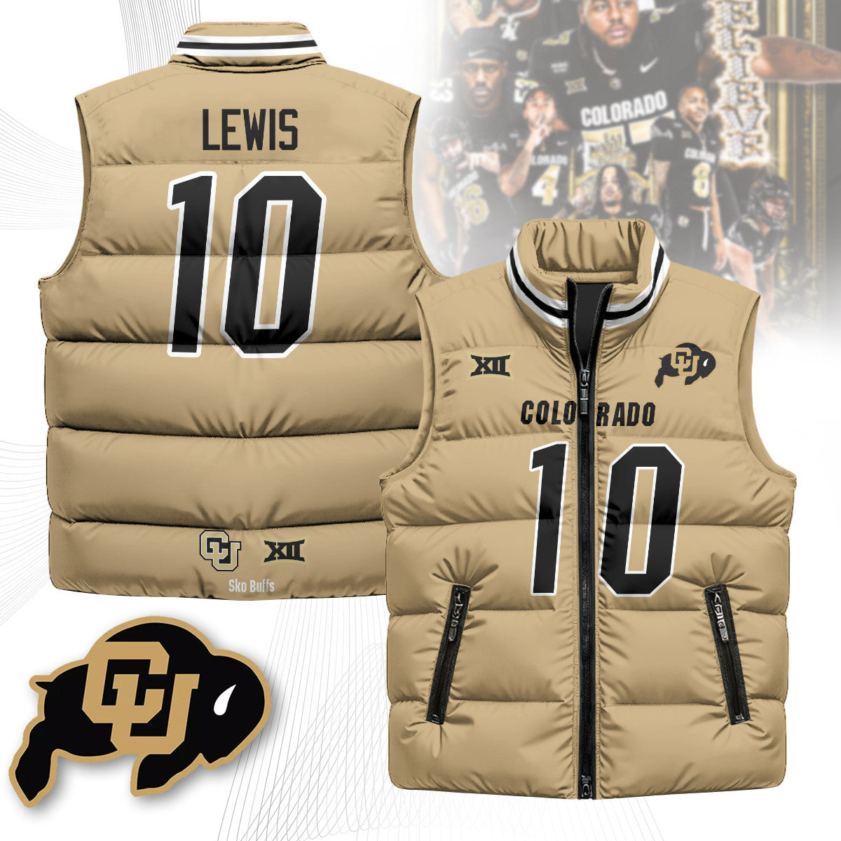 Colorado Buffaloes Unisex Puffer Vest