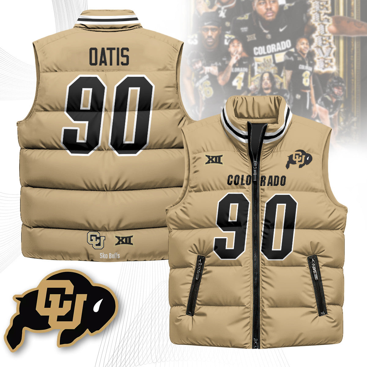 Colorado Buffaloes Unisex Puffer Vest