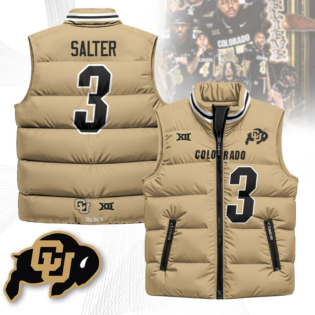 Colorado Buffaloes Unisex Puffer Vest