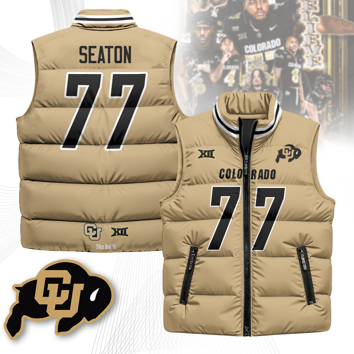 Colorado Buffaloes Unisex Puffer Vest