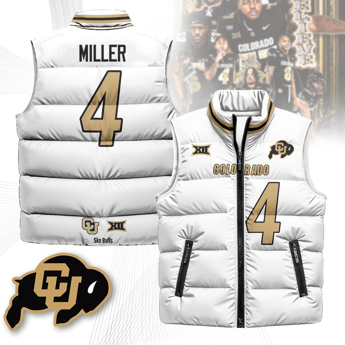 Colorado Buffaloes Unisex Puffer Vest