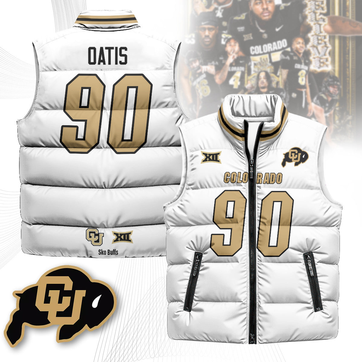 Colorado Buffaloes Unisex Puffer Vest