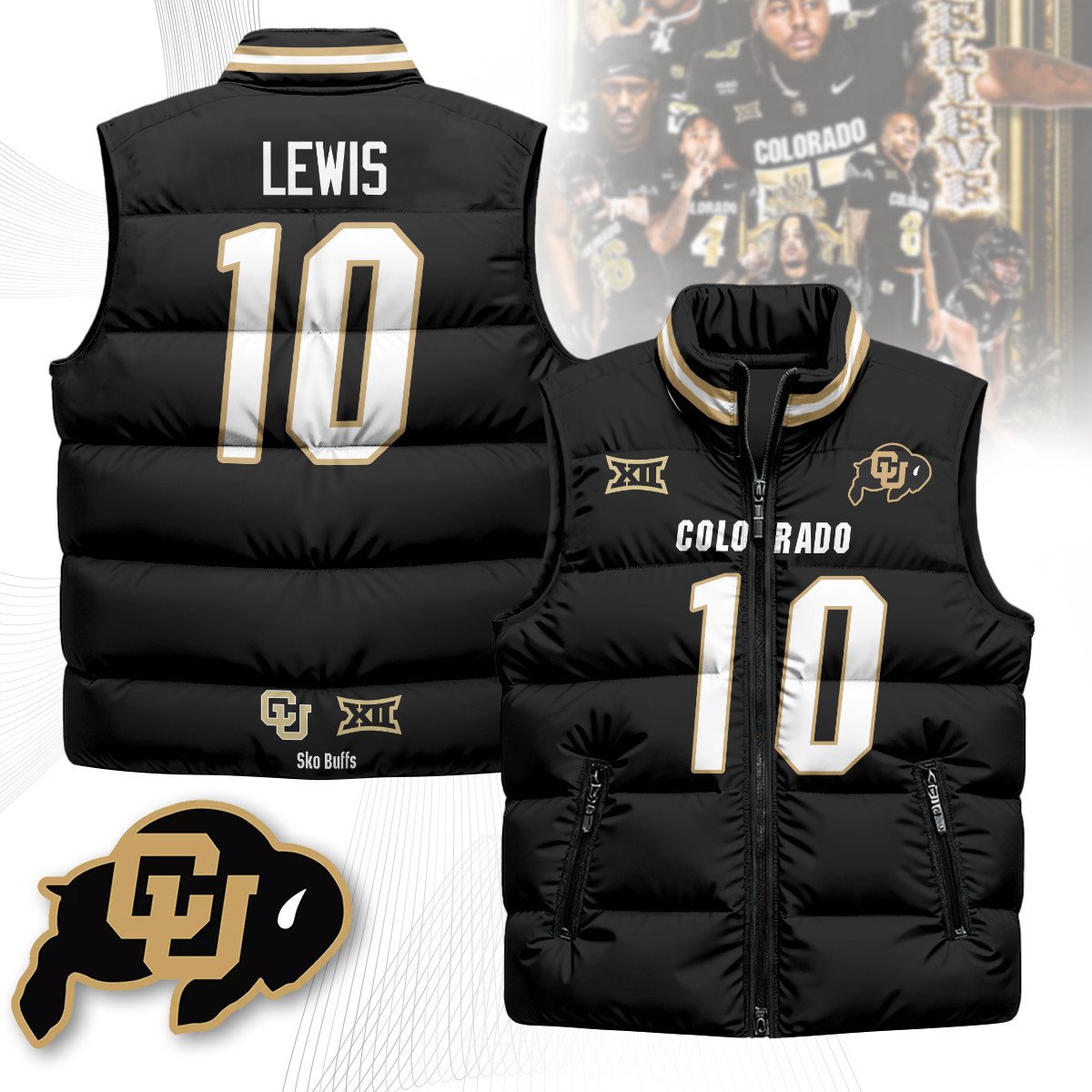 Colorado Buffaloes Unisex Puffer Vest