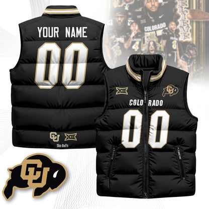 Colorado Buffaloes Custom Unisex Puffer Vest
