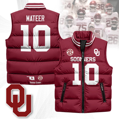 Oklahoma Sooners Unisex Puffer Vest