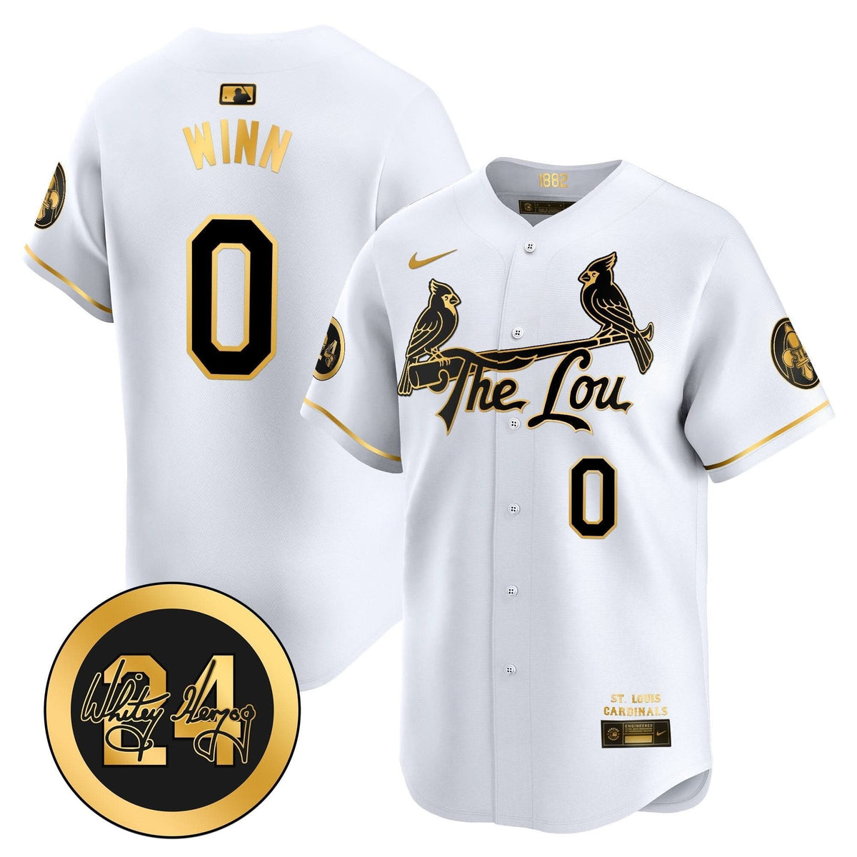 SLC 2024 City Connect Whitey Herzog Patch Vapor Premier Limited Jersey - Stitched