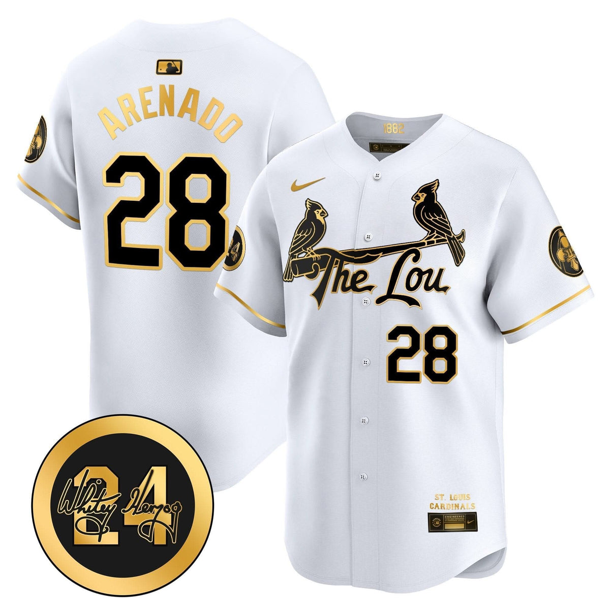 SLC 2024 City Connect Whitey Herzog Patch Vapor Premier Limited Jersey - Stitched