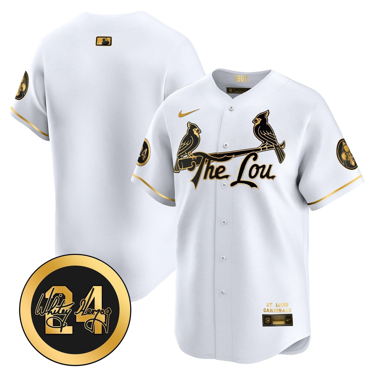 SLC 2024 City Connect Whitey Herzog Patch Vapor Premier Limited Jersey - Stitched