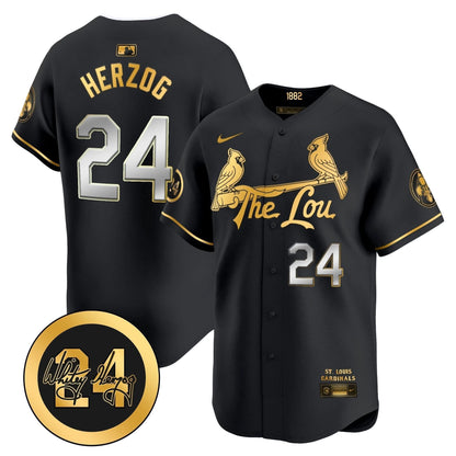 SLC 2024 City Connect Whitey Herzog Patch Vapor Premier Limited Jersey - Stitched
