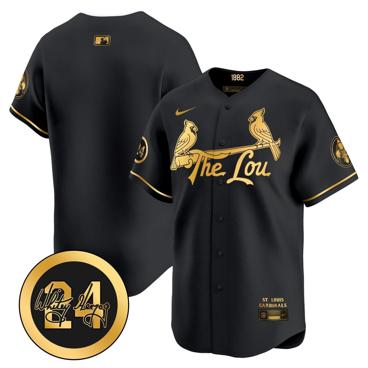 SLC 2024 City Connect Whitey Herzog Patch Vapor Premier Limited Jersey - Stitched