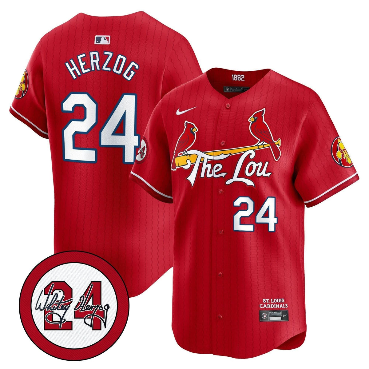 SLC 2024 City Connect Whitey Herzog Patch Vapor Premier Limited Jersey - Stitched