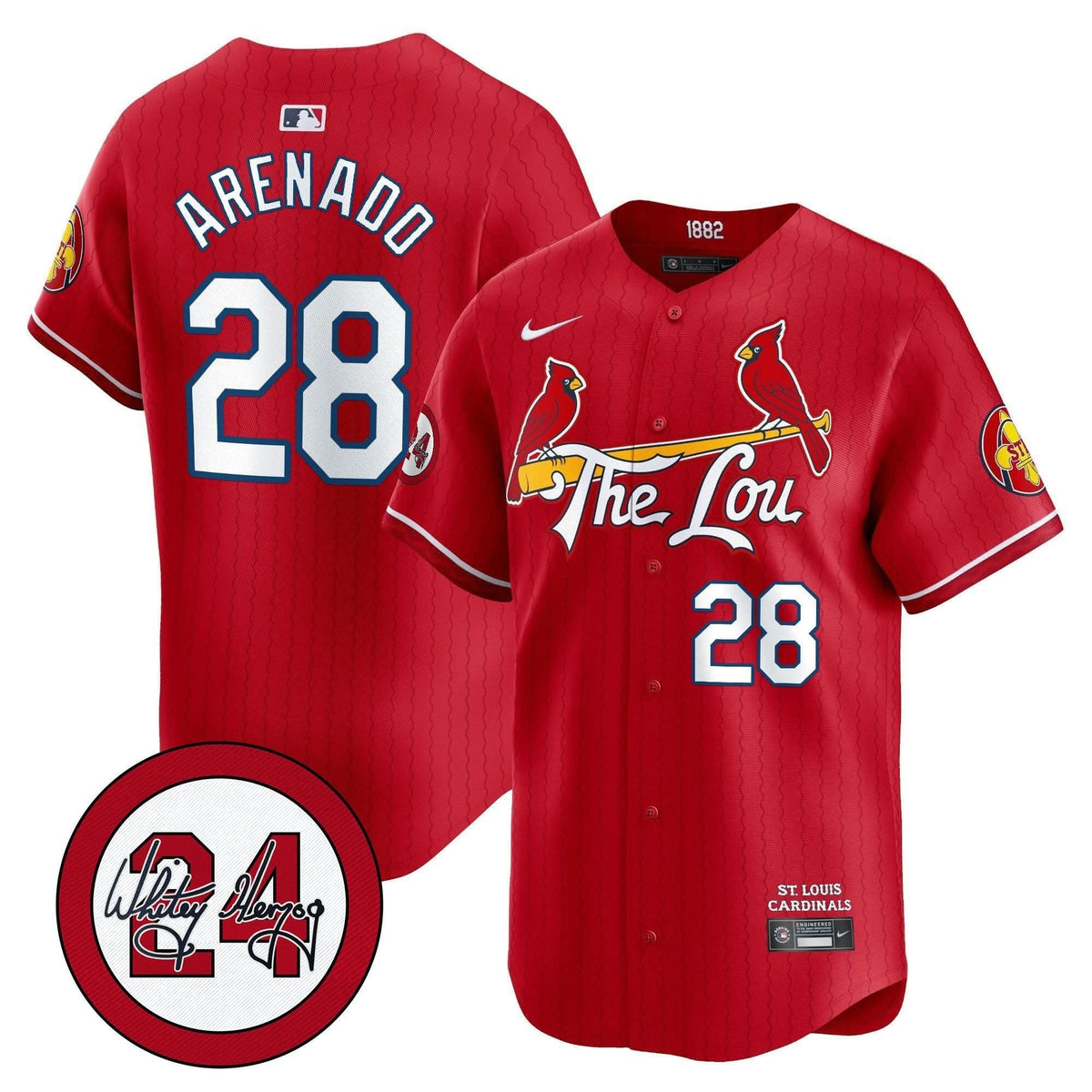 SLC 2024 City Connect Whitey Herzog Patch Vapor Premier Limited Jersey - Stitched