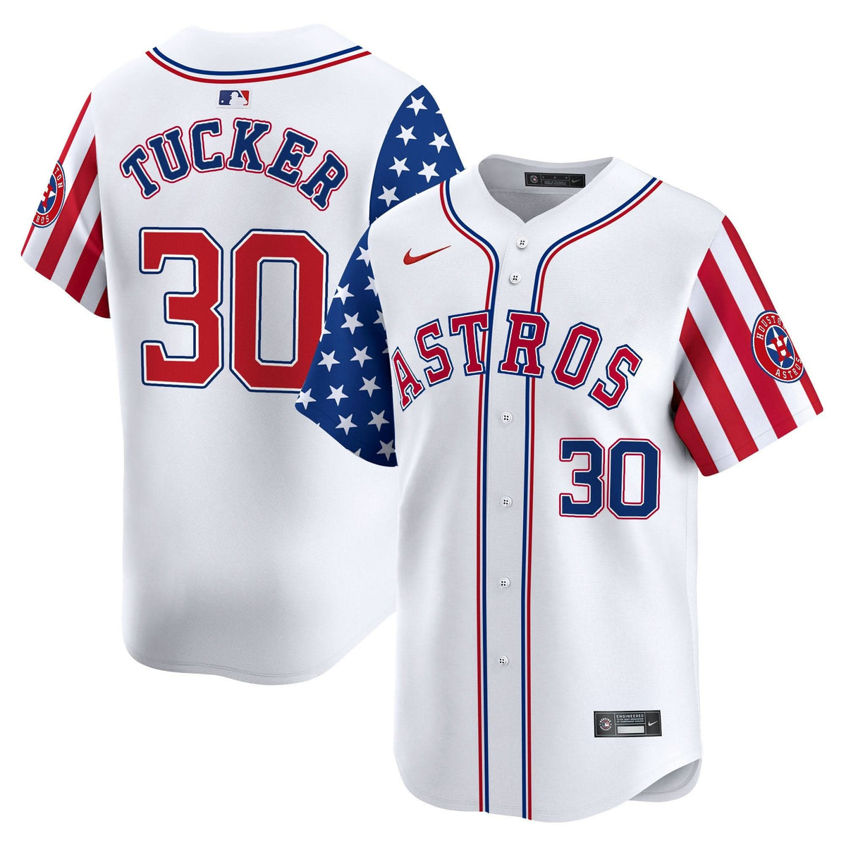 Men's Astros 2025 Independence Day Vapor Premier Limited Jersey - All Stitched