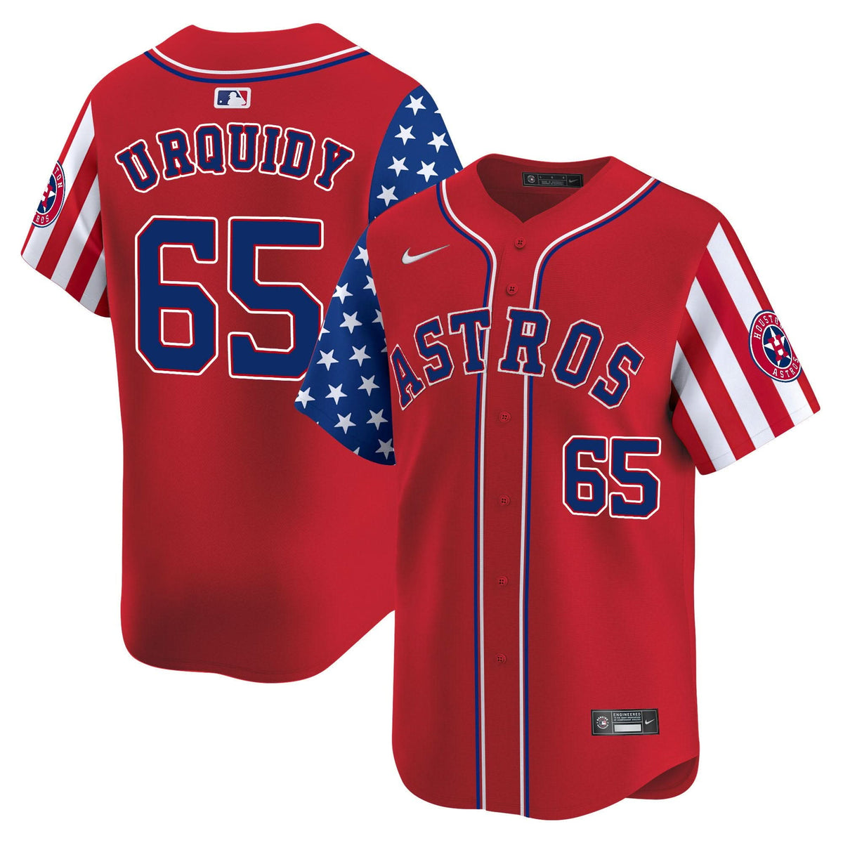Men's Astros 2025 Independence Day Vapor Premier Limited Jersey - All Stitched