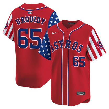 Men's Astros 2025 Independence Day Vapor Premier Limited Jersey - All Stitched