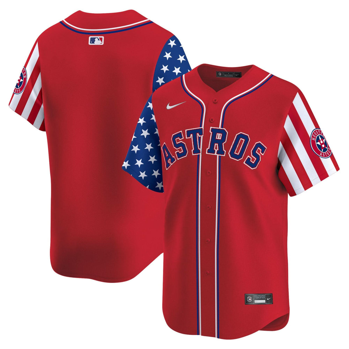 Men's Astros 2025 Independence Day Vapor Premier Limited Jersey - All Stitched