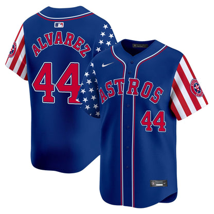 Men's Astros 2025 Independence Day Vapor Premier Limited Jersey - All Stitched