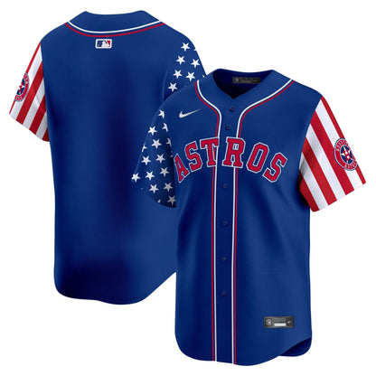Men's Astros 2025 Independence Day Vapor Premier Limited Jersey - All Stitched