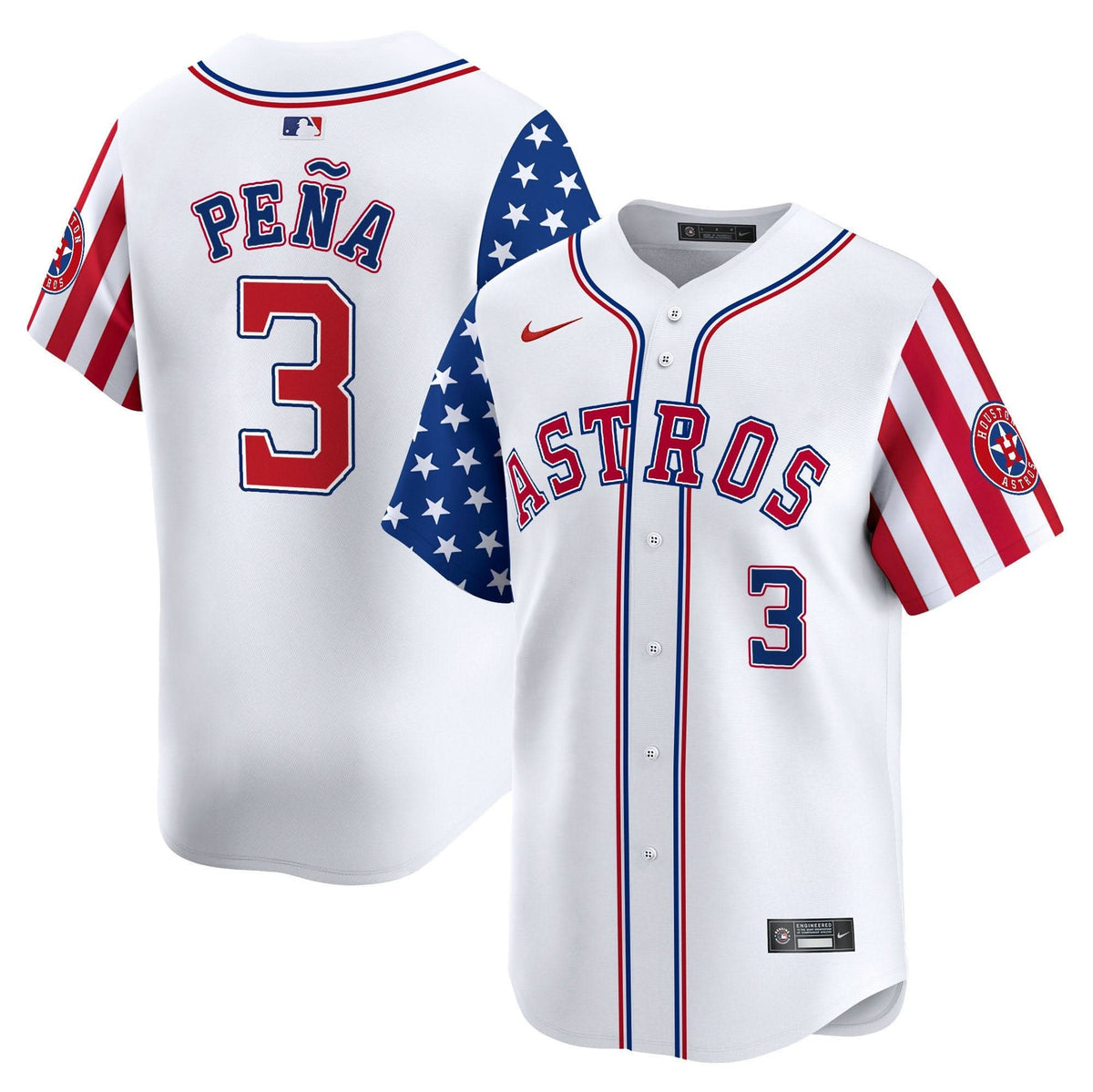Men's Astros 2025 Independence Day Vapor Premier Limited Jersey - All Stitched