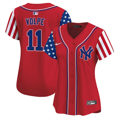 Women's New York Yankees 2024 Independence Day Vapor Premier Limited Jersey - All Stitched