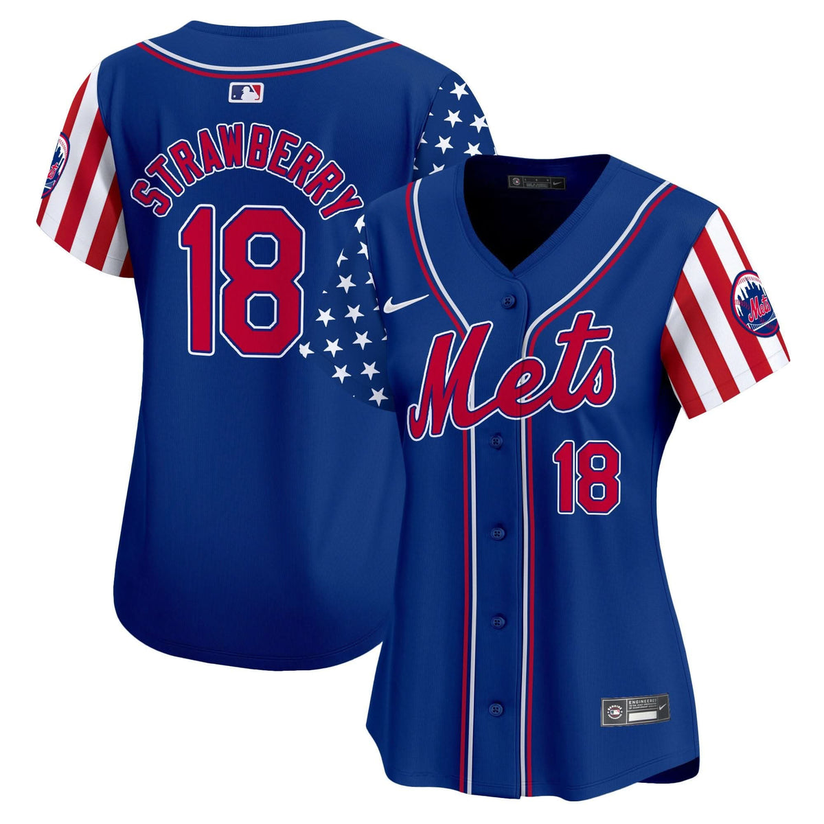 Women's Mets 2024 Independence Day Vapor Premier Limited Jersey - All Stitched