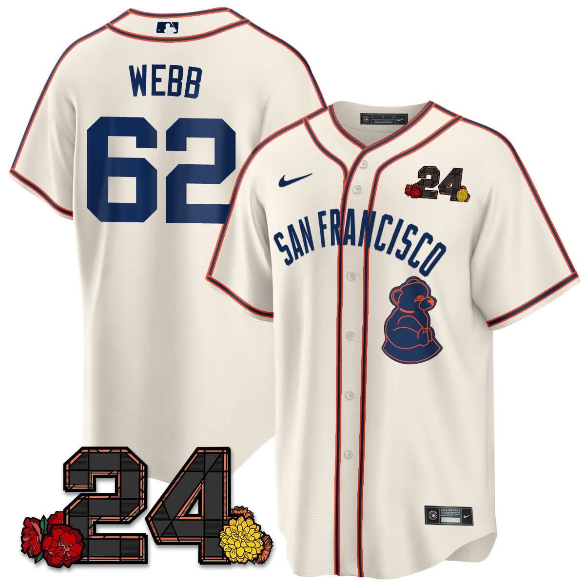 SFG 2024 Willie Mays Patch Vapor Premier Limited Jersey V2 - Stitched