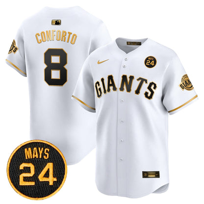 SFG 2024 Willie Mays Patch Vapor Premier Limited Jersey V3 - Stitched