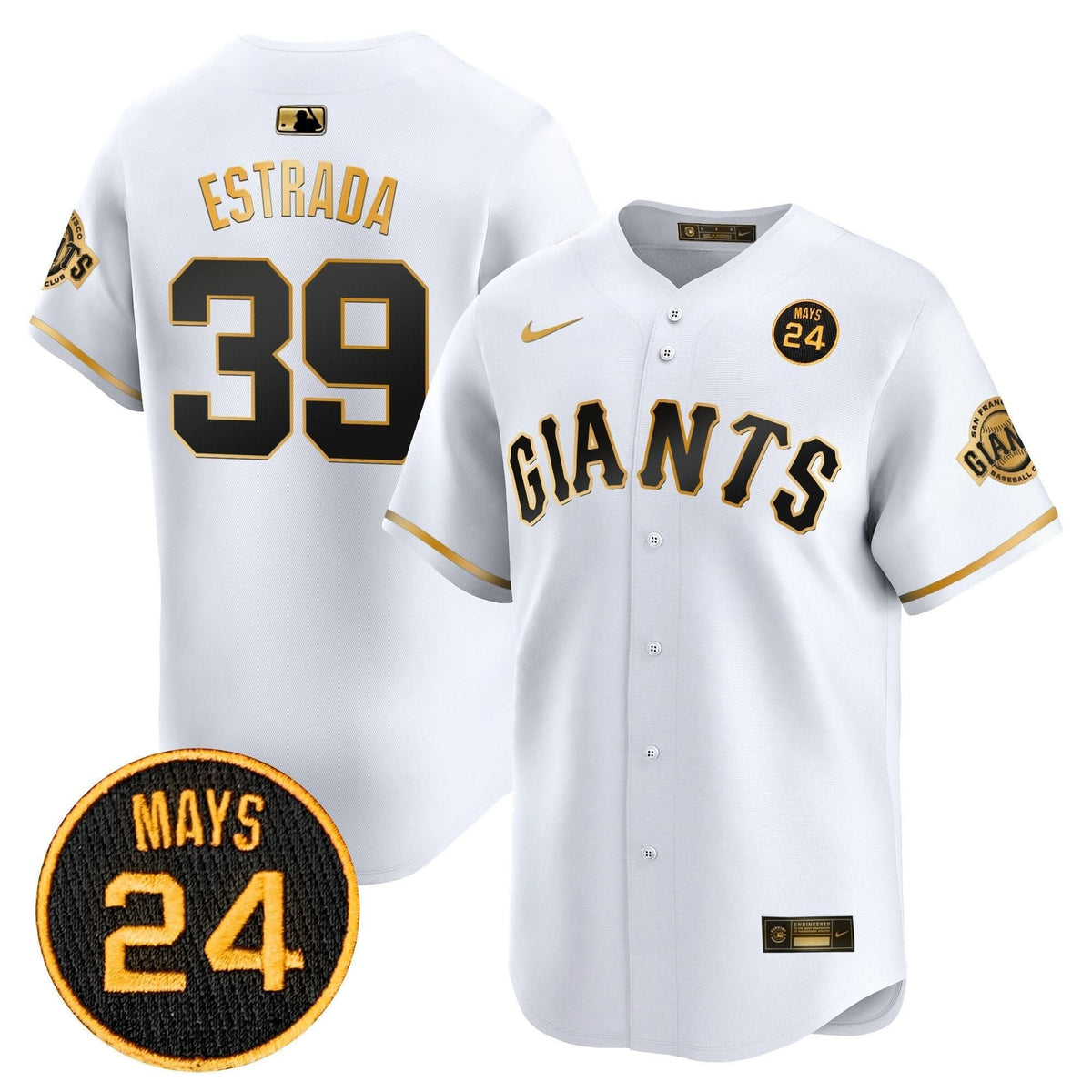SFG 2024 Willie Mays Patch Vapor Premier Limited Jersey V3 - Stitched