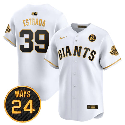 SFG 2024 Willie Mays Patch Vapor Premier Limited Jersey V3 - Stitched